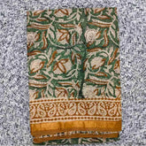 Chanderi Bagru Print Saree with Blouse - Cotton Saree