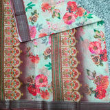 Linen Cotton Saree with Blouse