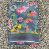 Linen Cotton Saree with Blouse