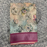 Linen Cotton Saree with Blouse