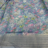 Linen Cotton Saree with Blouse