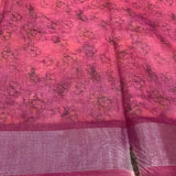 Linen Cotton Saree with Blouse