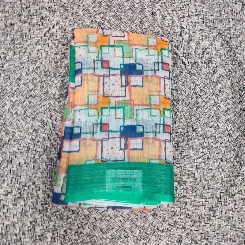 Linen Cotton Saree with Blouse