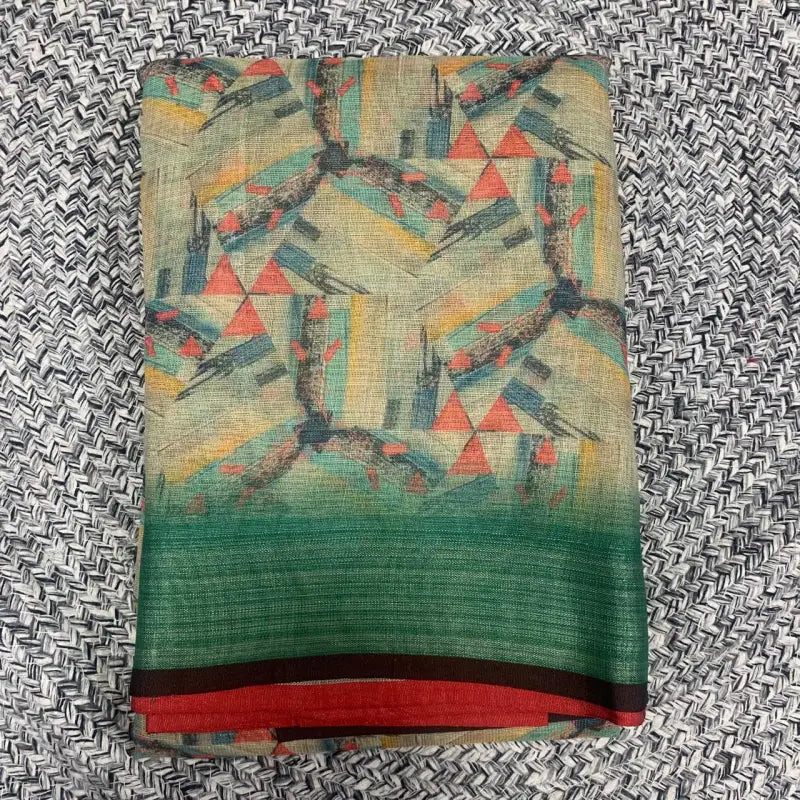 Linen Cotton Saree with Blouse