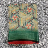 Linen Cotton Saree with Blouse