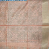 Soft raw silk with Zari Border