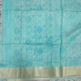 Soft raw silk with Zari Border