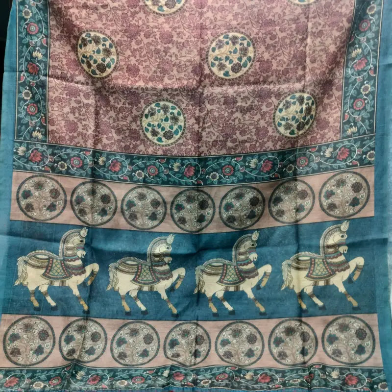 Kalamkari Cotton Saree with Blouse