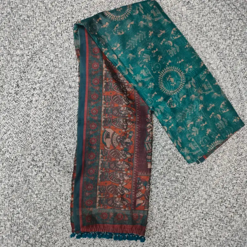 Kalamkari Cotton Saree with Blouse