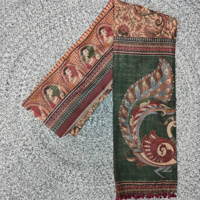 Kalamkari Cotton Saree with Blouse