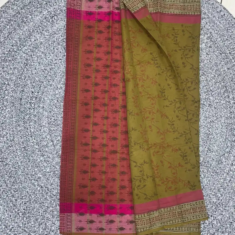 Mangalagiri Cotton Saree with Blouse - Cotton Saree