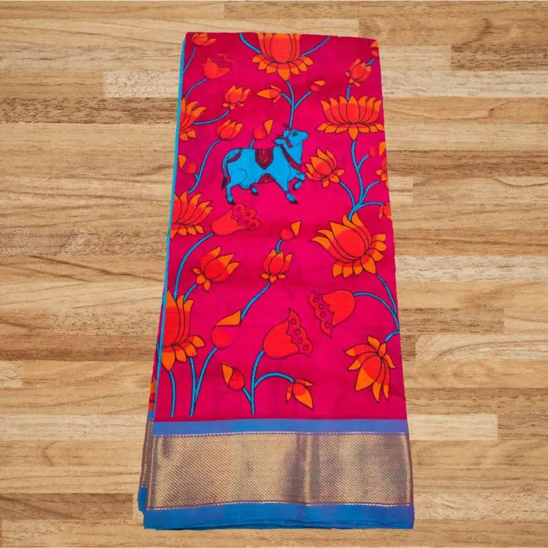 Printed Silk Cotton Saree - Ananya's Vastralaya