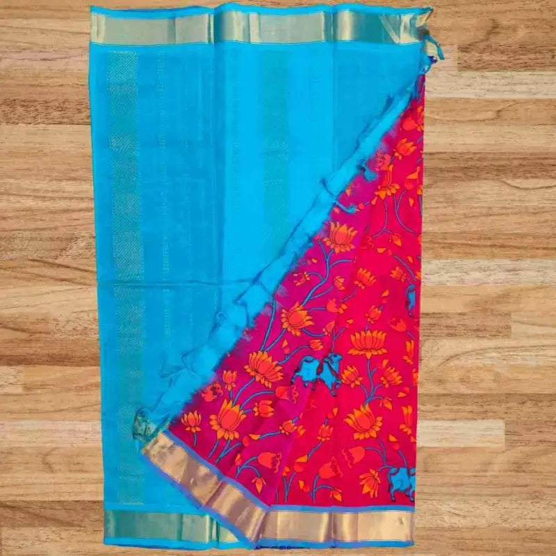 Printed Silk Cotton Saree - Ananya's Vastralaya