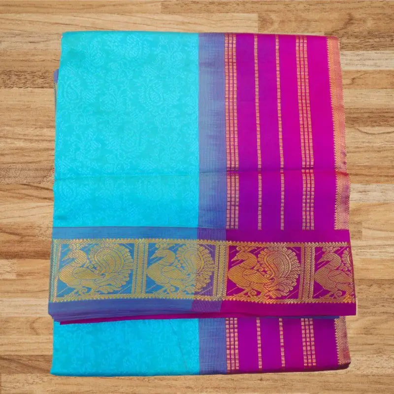 Semi Silk Cotton Saree - Jacquard Design - Ananya's Vastralaya